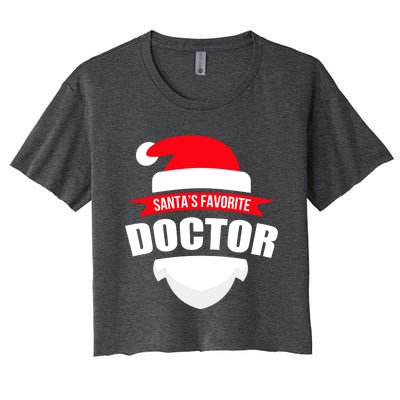 SantaS Favorite Doctor Gift Christmas Gift Wear Women's Crop Top Tee