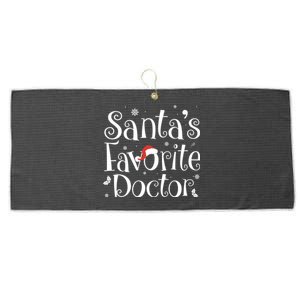 SantaS Favorite Doctor Merry Christmas Cute Doctor Funny Gift Large Microfiber Waffle Golf Towel