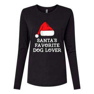 SantaS Favorite Dog Lover Christmas Hat Funny Xmas Womens Cotton Relaxed Long Sleeve T-Shirt