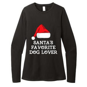 SantaS Favorite Dog Lover Christmas Hat Funny Xmas Womens CVC Long Sleeve Shirt