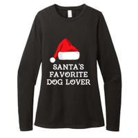 SantaS Favorite Dog Lover Christmas Hat Funny Xmas Womens CVC Long Sleeve Shirt