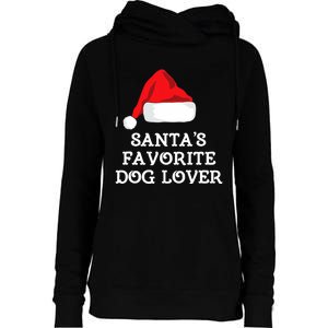 SantaS Favorite Dog Lover Christmas Hat Funny Xmas Womens Funnel Neck Pullover Hood