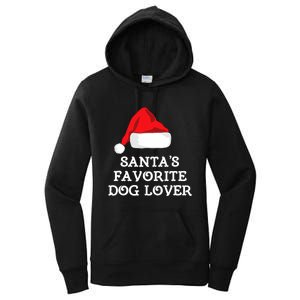 SantaS Favorite Dog Lover Christmas Hat Funny Xmas Women's Pullover Hoodie