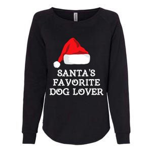 SantaS Favorite Dog Lover Christmas Hat Funny Xmas Womens California Wash Sweatshirt