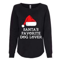 SantaS Favorite Dog Lover Christmas Hat Funny Xmas Womens California Wash Sweatshirt