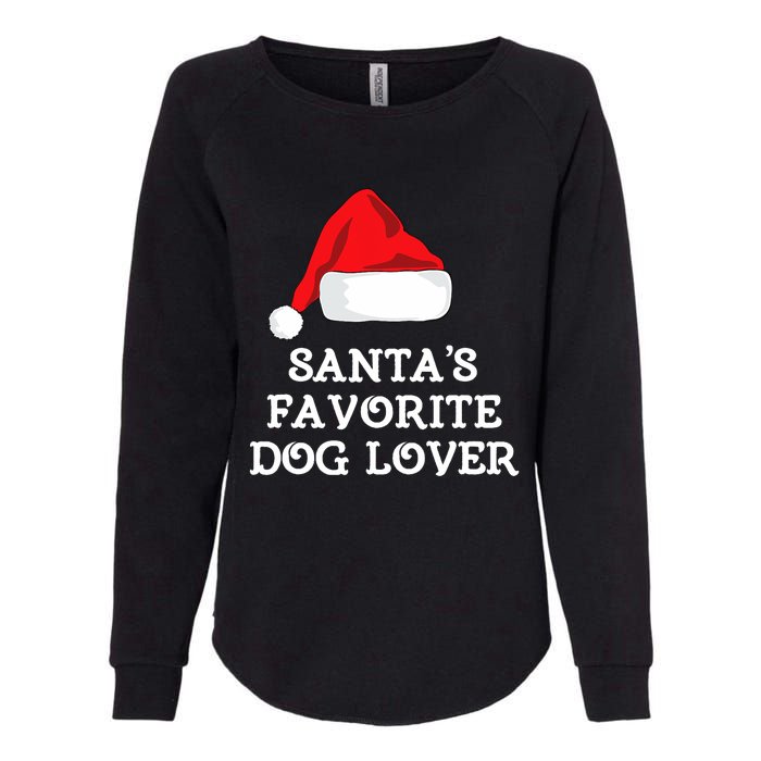 SantaS Favorite Dog Lover Christmas Hat Funny Xmas Womens California Wash Sweatshirt