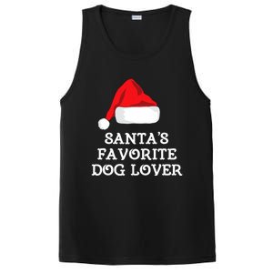 SantaS Favorite Dog Lover Christmas Hat Funny Xmas PosiCharge Competitor Tank