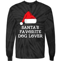 SantaS Favorite Dog Lover Christmas Hat Funny Xmas Tie-Dye Long Sleeve Shirt