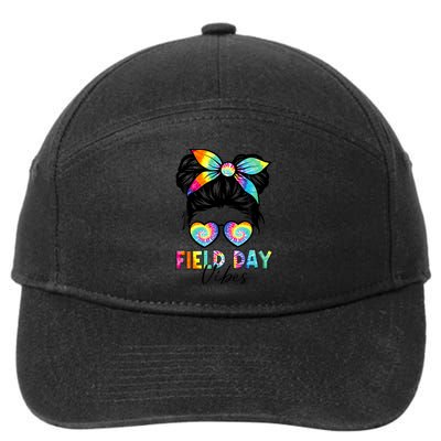 School Field Day Fun Tie Dye Field Day 2025 Girl 7-Panel Snapback Hat