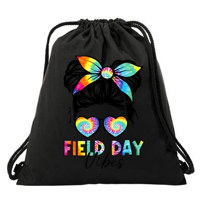 School Field Day Fun Tie Dye Field Day 2025 Girl Drawstring Bag