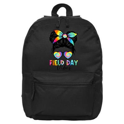 School Field Day Fun Tie Dye Field Day 2025 Girl 16 in Basic Backpack