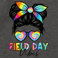 School Field Day Fun Tie Dye Field Day 2025 Girl Vector Backpack