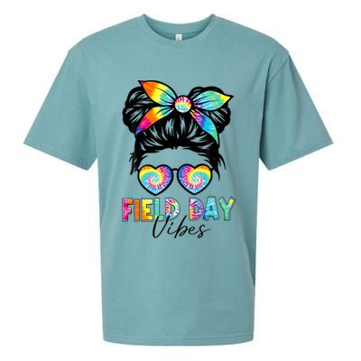 School Field Day Fun Tie Dye Field Day 2025 Girl Sueded Cloud Jersey T-Shirt