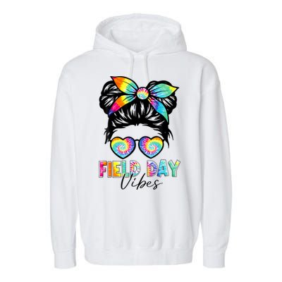 School Field Day Fun Tie Dye Field Day 2025 Girl Garment-Dyed Fleece Hoodie