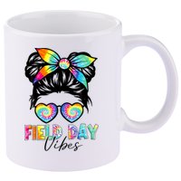 School Field Day Fun Tie Dye Field Day 2025 Girl 11oz C Handle Ceramic Mug