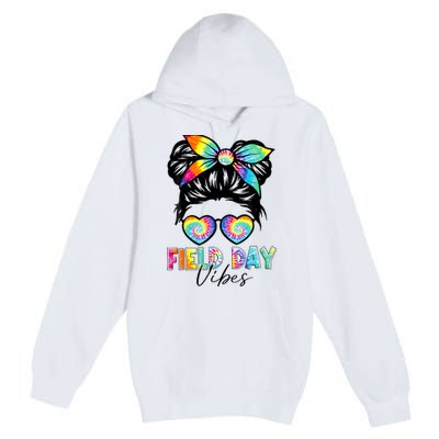 School Field Day Fun Tie Dye Field Day 2025 Girl Premium Pullover Hoodie