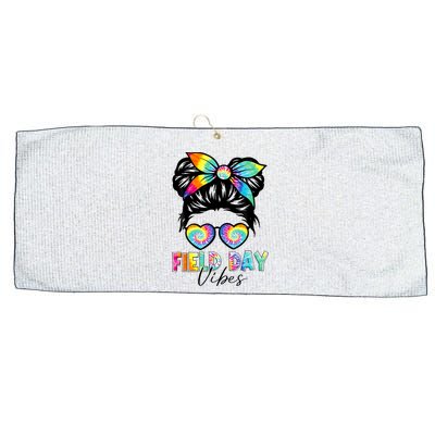 School Field Day Fun Tie Dye Field Day 2025 Girl Large Microfiber Waffle Golf Towel
