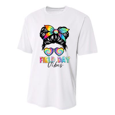School Field Day Fun Tie Dye Field Day 2025 Girl Youth Performance Sprint T-Shirt