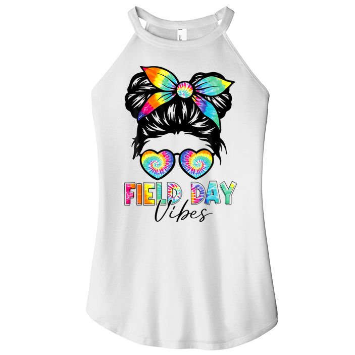 School Field Day Fun Tie Dye Field Day 2025 Girl Women's Perfect Tri Rocker Tank