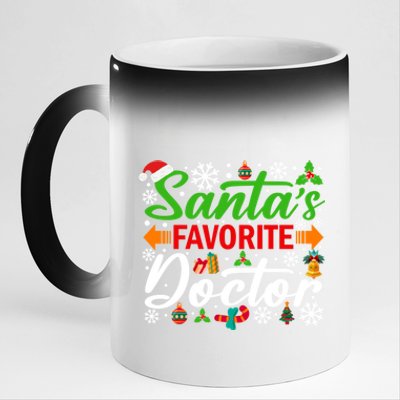 SantaS Favorite Doctor Meaningful Gift Funny Christmas Xmas Funny Gift 11oz Black Color Changing Mug