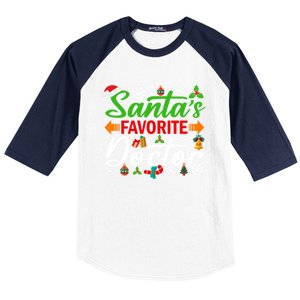 SantaS Favorite Doctor Meaningful Gift Funny Christmas Xmas Funny Gift Baseball Sleeve Shirt