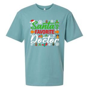 SantaS Favorite Doctor Meaningful Gift Funny Christmas Xmas Funny Gift Sueded Cloud Jersey T-Shirt