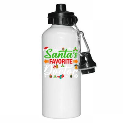 SantaS Favorite Doctor Meaningful Gift Funny Christmas Xmas Funny Gift Aluminum Water Bottle