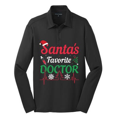 SantaS Favorite Doctor Gift Silk Touch Performance Long Sleeve Polo