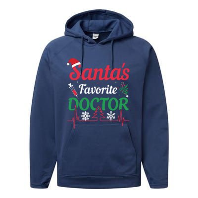 SantaS Favorite Doctor Gift Performance Fleece Hoodie