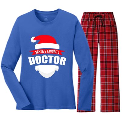 SantaS Favorite Doctor Cute Gift Fun Christmas Wear Women's Long Sleeve Flannel Pajama Set 