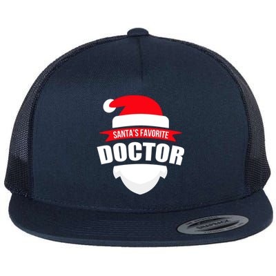 SantaS Favorite Doctor Cute Gift Fun Christmas Wear Flat Bill Trucker Hat