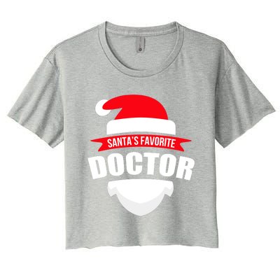 SantaS Favorite Doctor Cute Gift Fun Christmas Wear Women's Crop Top Tee