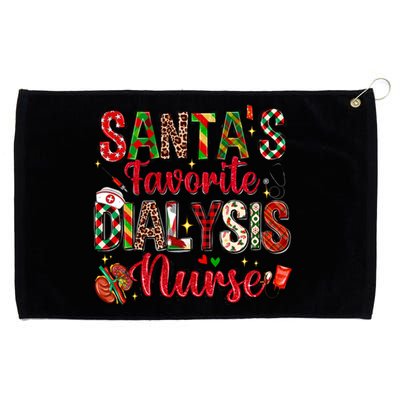 SantaS Favorite Dialysis Nurse Buffalo Plaid Christmas Cute Gift Grommeted Golf Towel