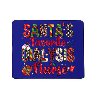 SantaS Favorite Dialysis Nurse Buffalo Plaid Christmas Cute Gift Mousepad