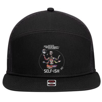 Selffish Funny Design Witty And Playful Humor 7 Panel Mesh Trucker Snapback Hat