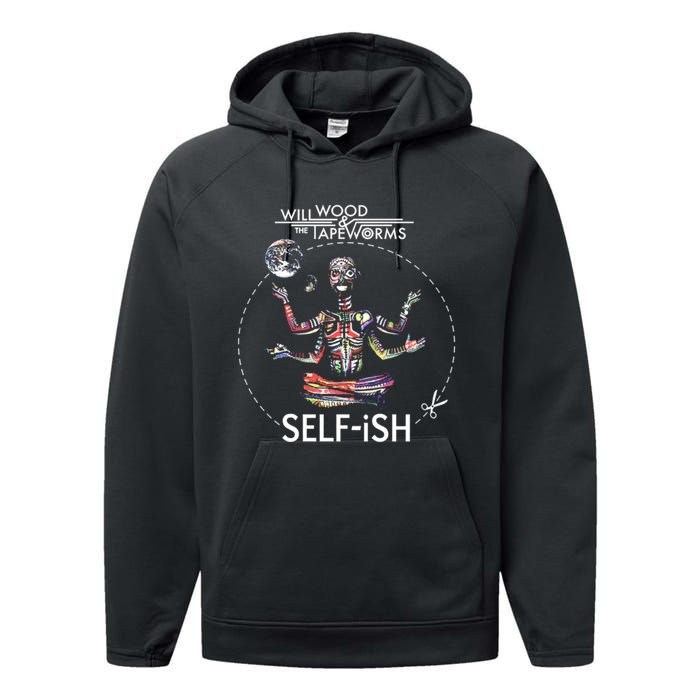 Selffish Funny Design Witty And Playful Humor Performance Fleece Hoodie