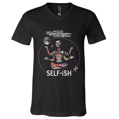 Selffish Funny Design Witty And Playful Humor V-Neck T-Shirt