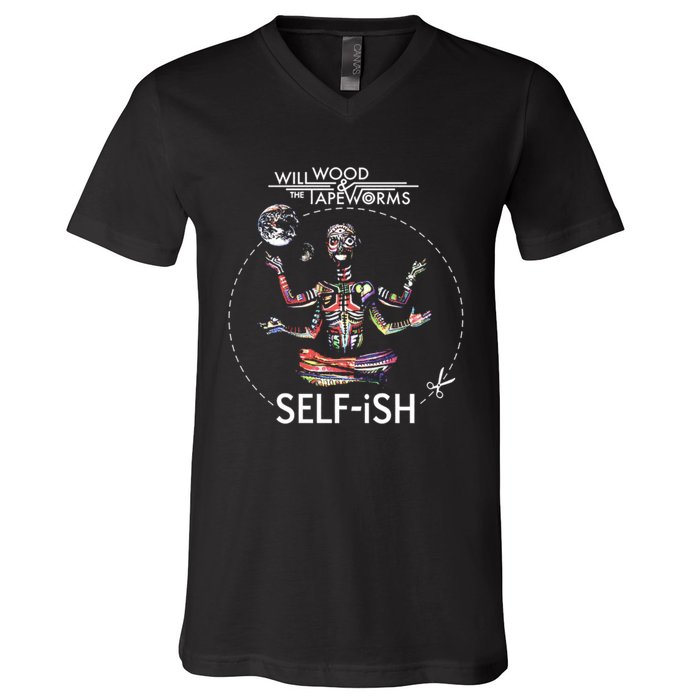 Selffish Funny Design Witty And Playful Humor V-Neck T-Shirt