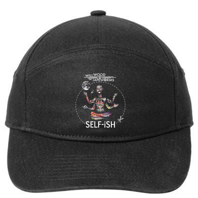 Selffish Funny Design Witty And Playful Humor 7-Panel Snapback Hat