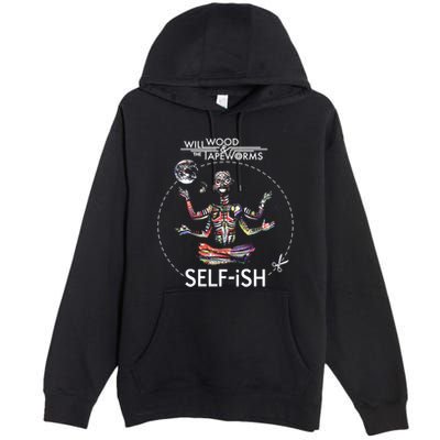 Selffish Funny Design Witty And Playful Humor Premium Pullover Hoodie