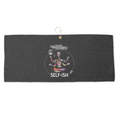 Selffish Funny Design Witty And Playful Humor Large Microfiber Waffle Golf Towel