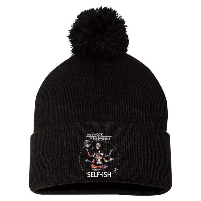 Selffish Funny Design Witty And Playful Humor Pom Pom 12in Knit Beanie