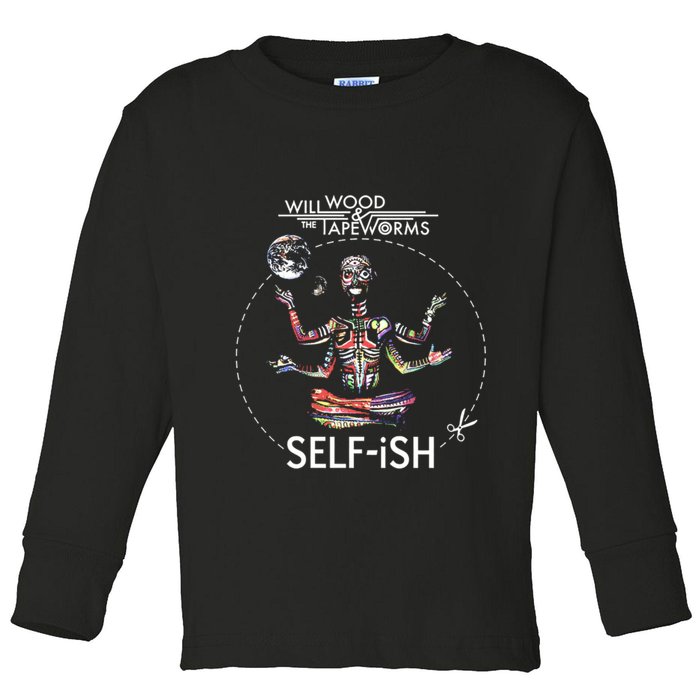 Selffish Funny Design Witty And Playful Humor Toddler Long Sleeve Shirt