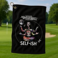 Selffish Funny Design Witty And Playful Humor Golf Towel