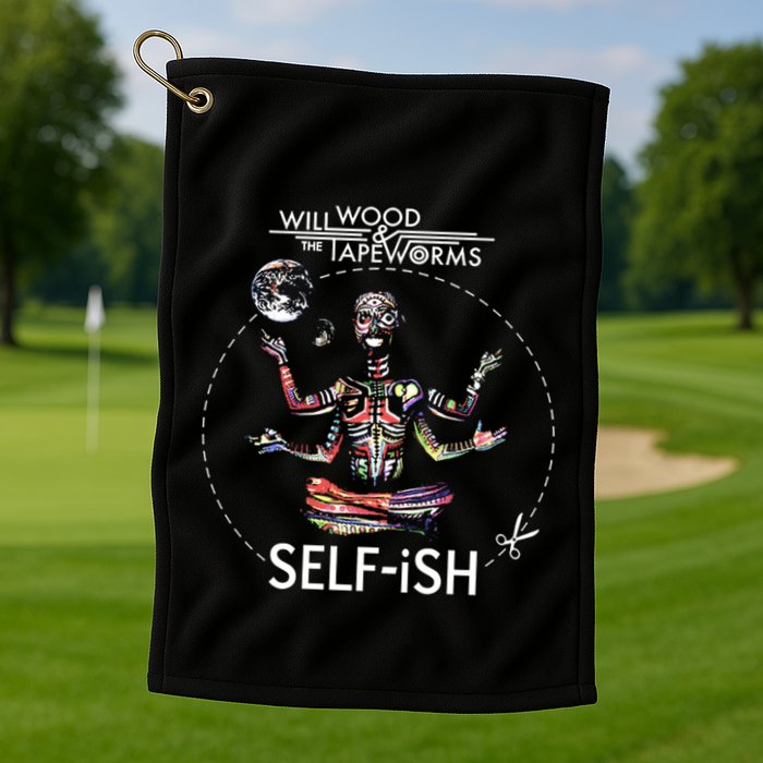 Selffish Funny Design Witty And Playful Humor Golf Towel