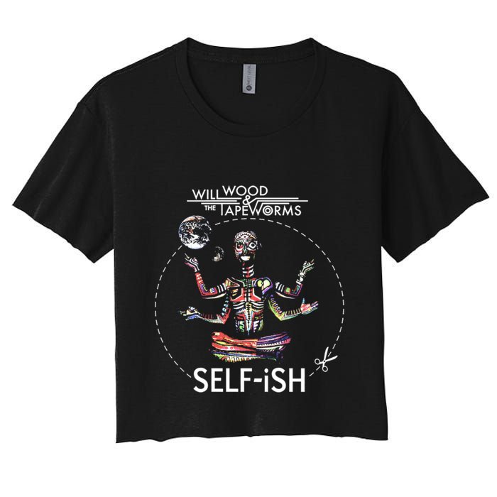 Selffish Funny Design Witty And Playful Humor Crop Top