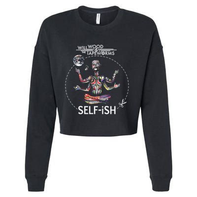 Selffish Funny Design Witty And Playful Humor Cropped Pullover Crew