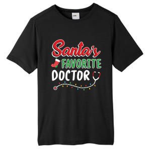 SantaS Favorite Doctor Merry Xmas Claus Stethoscope Gift Tall Fusion ChromaSoft Performance T-Shirt