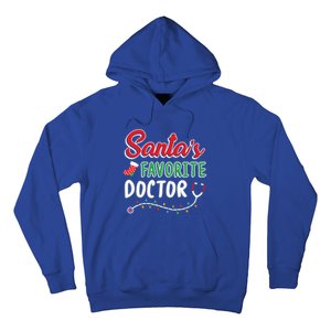 SantaS Favorite Doctor Merry Xmas Claus Stethoscope Gift Hoodie