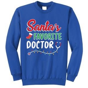 SantaS Favorite Doctor Merry Xmas Claus Stethoscope Gift Sweatshirt